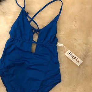 NWT 💙 Frankie’s Bikinis Janelle One Piece- BLUE